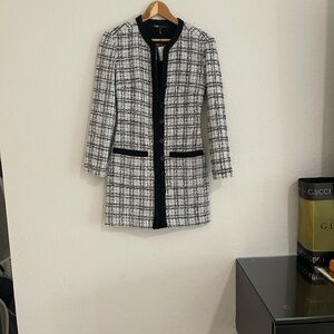 Maje Monochrome Tweed Dress size 34 XS